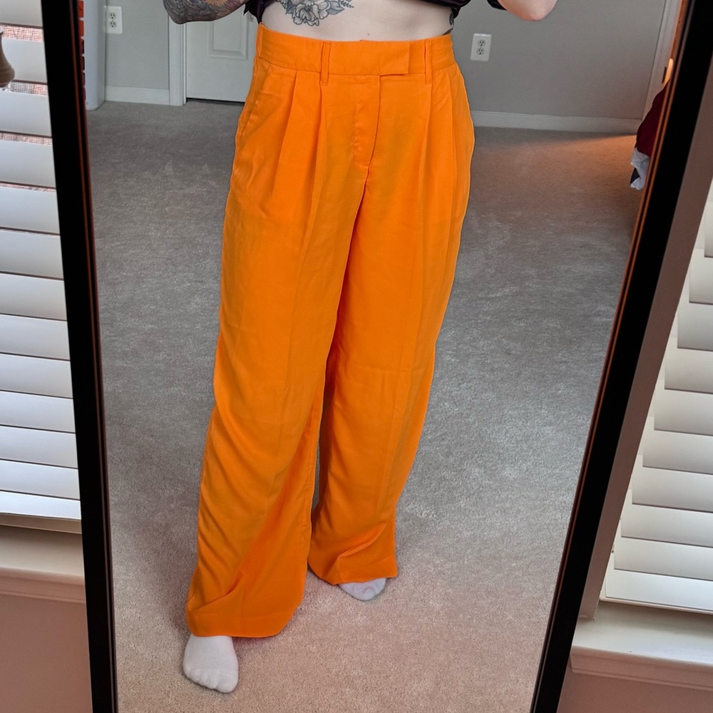 A New Day Women's High-Rise Straight Trousers "Orange" Size 8